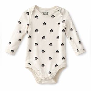 GAP Cream Long Sleeve Baby Onesie